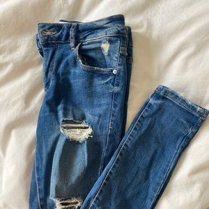 Full length distressed/ripped Garage skinny jeans